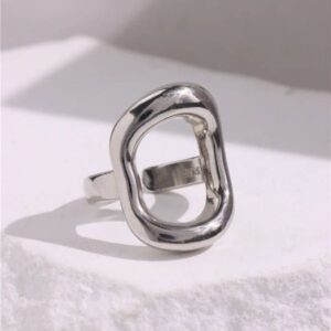 Anillo ovalado Plata