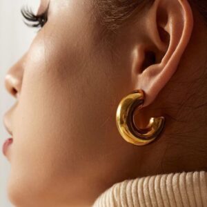 Aretes redondos dorados